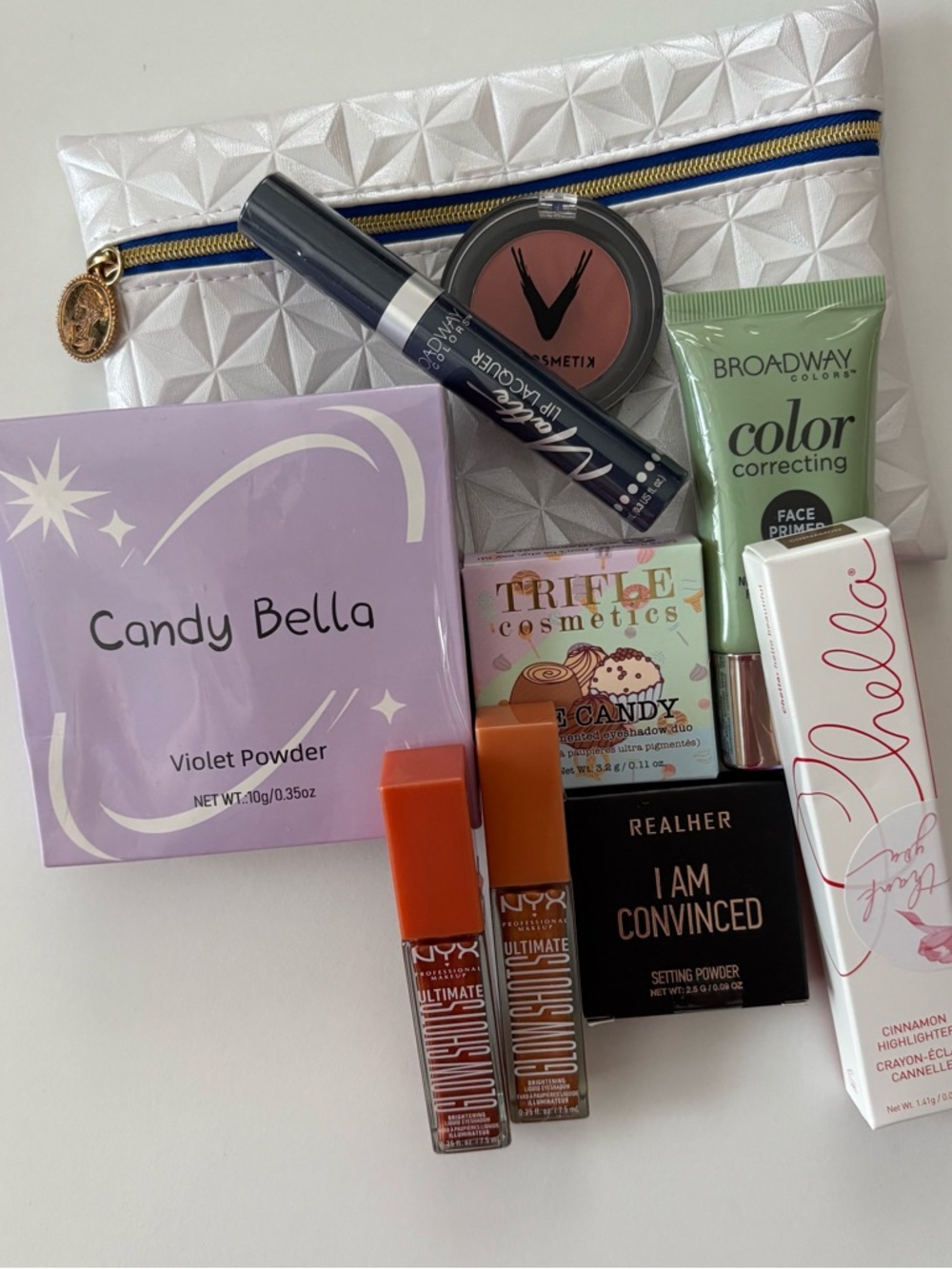 NYX Glow Shots + Makeup Bundle + IPSY Makeup Bag, 10 Items